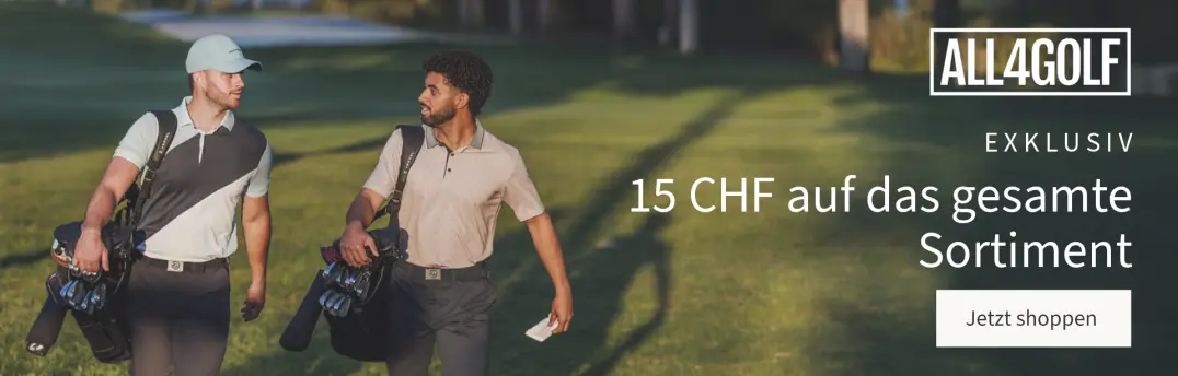 Spare exklusiv 15 CHF auf alles bei ALL4GOLF!