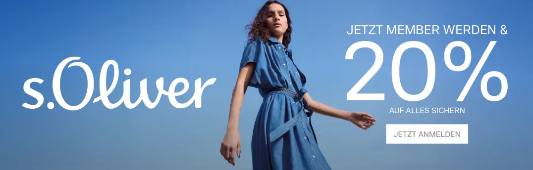 20% s.Oliver Code für alles im Shop (für Card-Kund*innen)