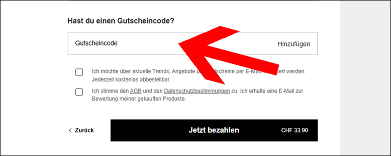 Den s.Oliver Gutschein an der Kasse einlösen