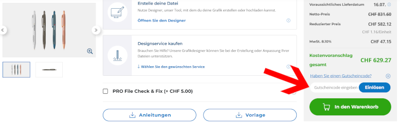 Die Pixartprinting Code Promo während der Bestellung anwenden